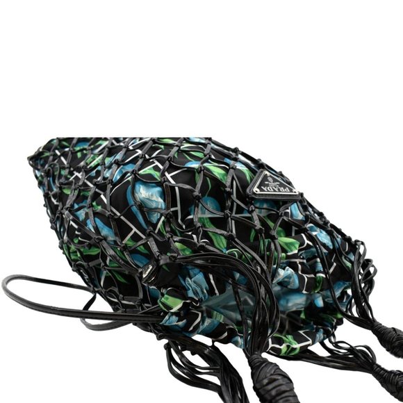 PRADA Rete Fabric Mesh Tote Bag Multicolor - Picture 6 of 12